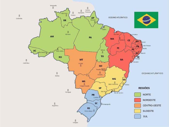 Desenhos Do Mapa Do Brasil Para Colorir