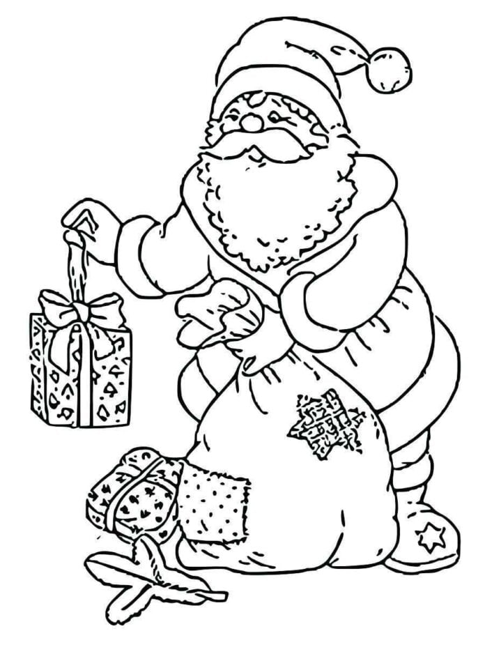 75 Desenhos De Papai Noel Para Colorir