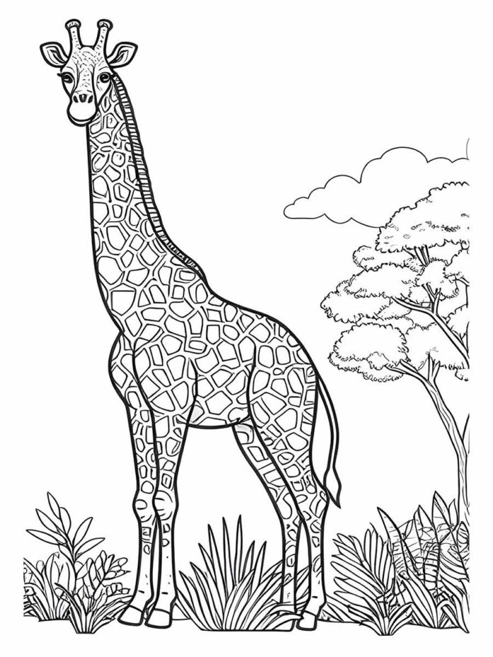 39 Desenhos De Girafa Para Colorir