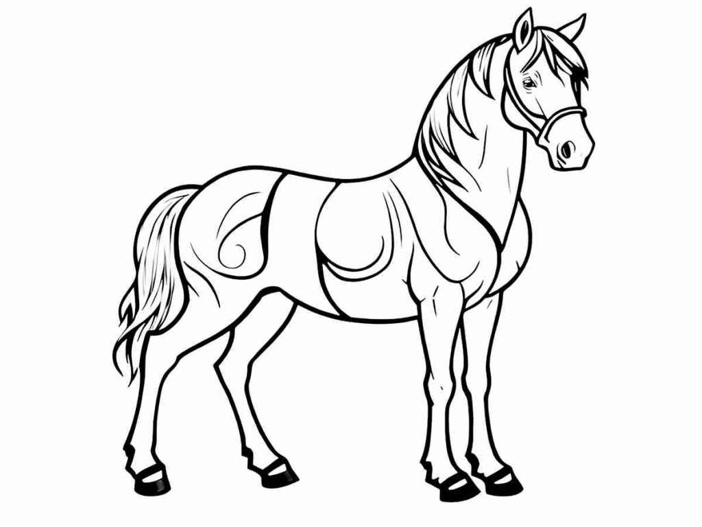 20 Desenhos de Cavalos para Colorir/Pintar ()