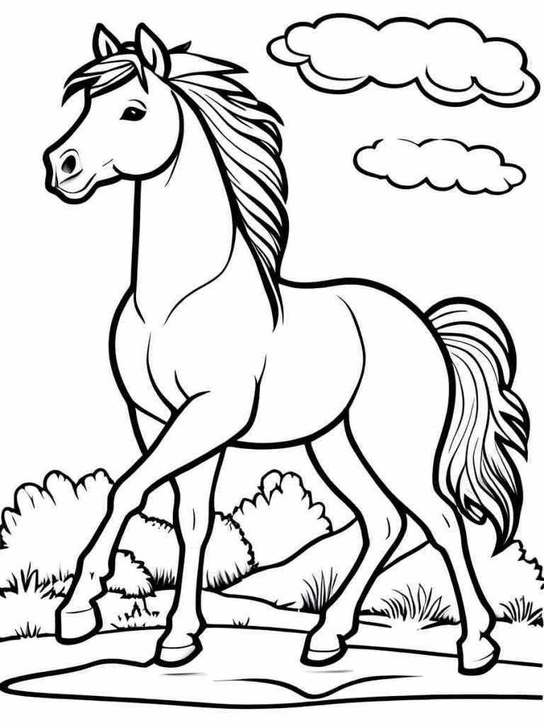 20 Desenhos de Cavalos para Colorir/Pintar ()