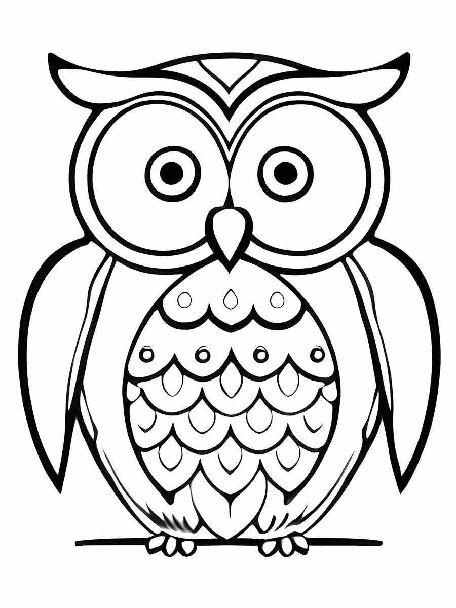 Cute Owl Coloring Pages