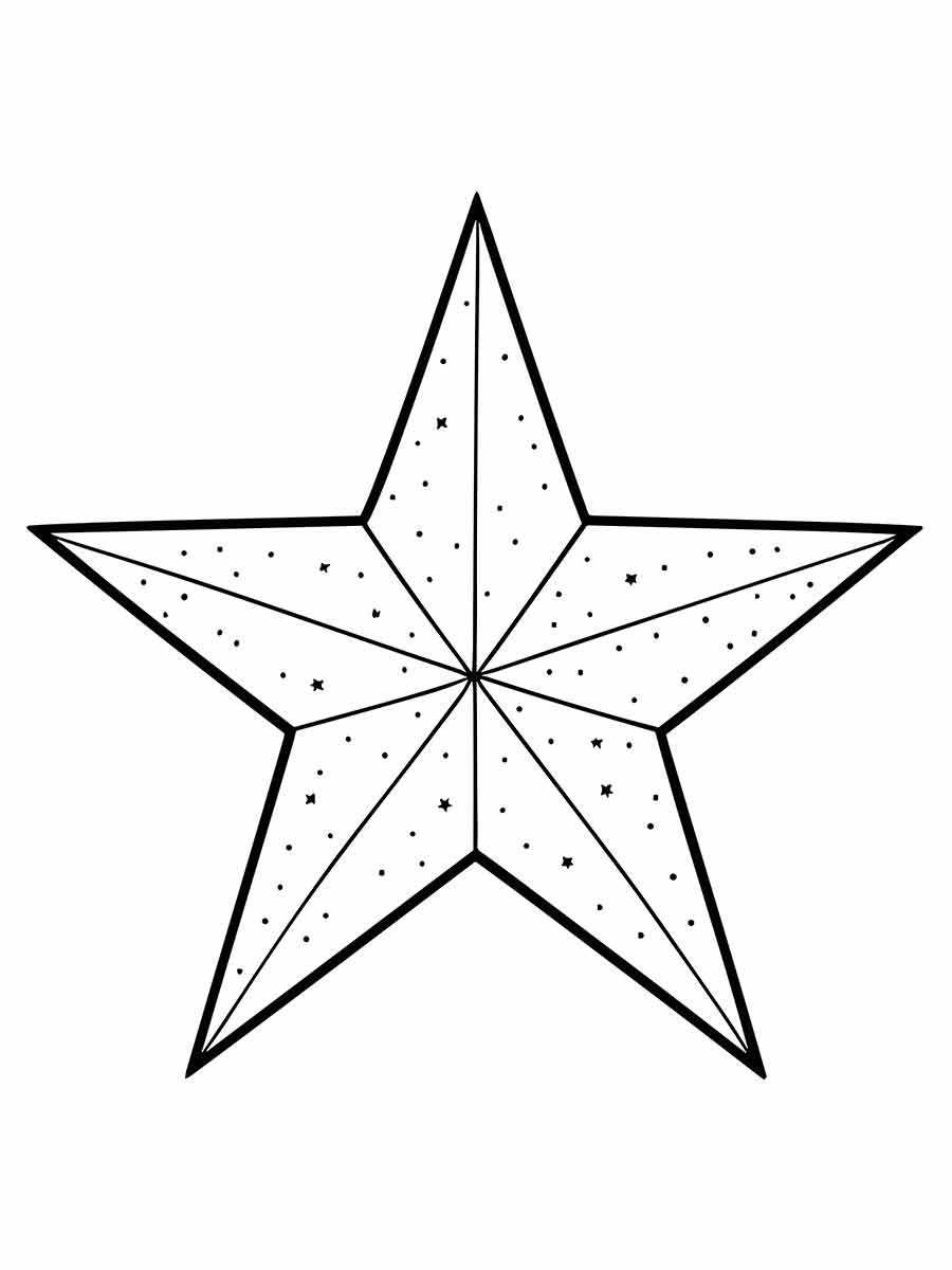 Desenho de estrela básica e pequenas para colorir