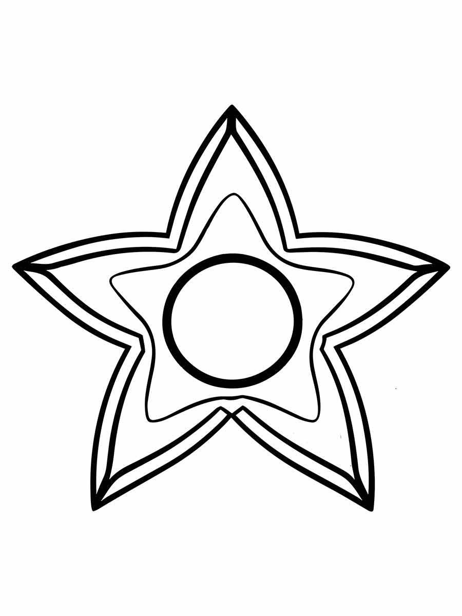 Desenho de estrela-do-mar para colorir