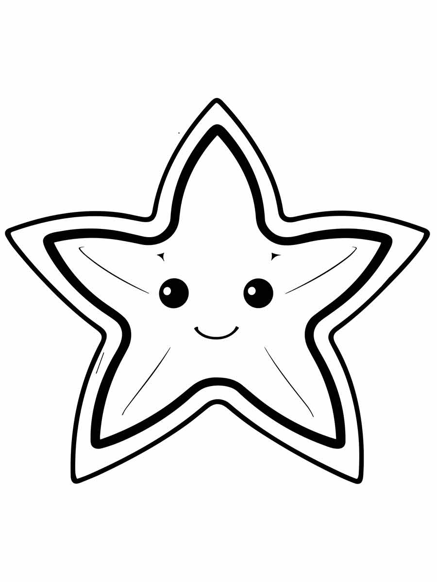 Desenho de estrela do mar para colorir