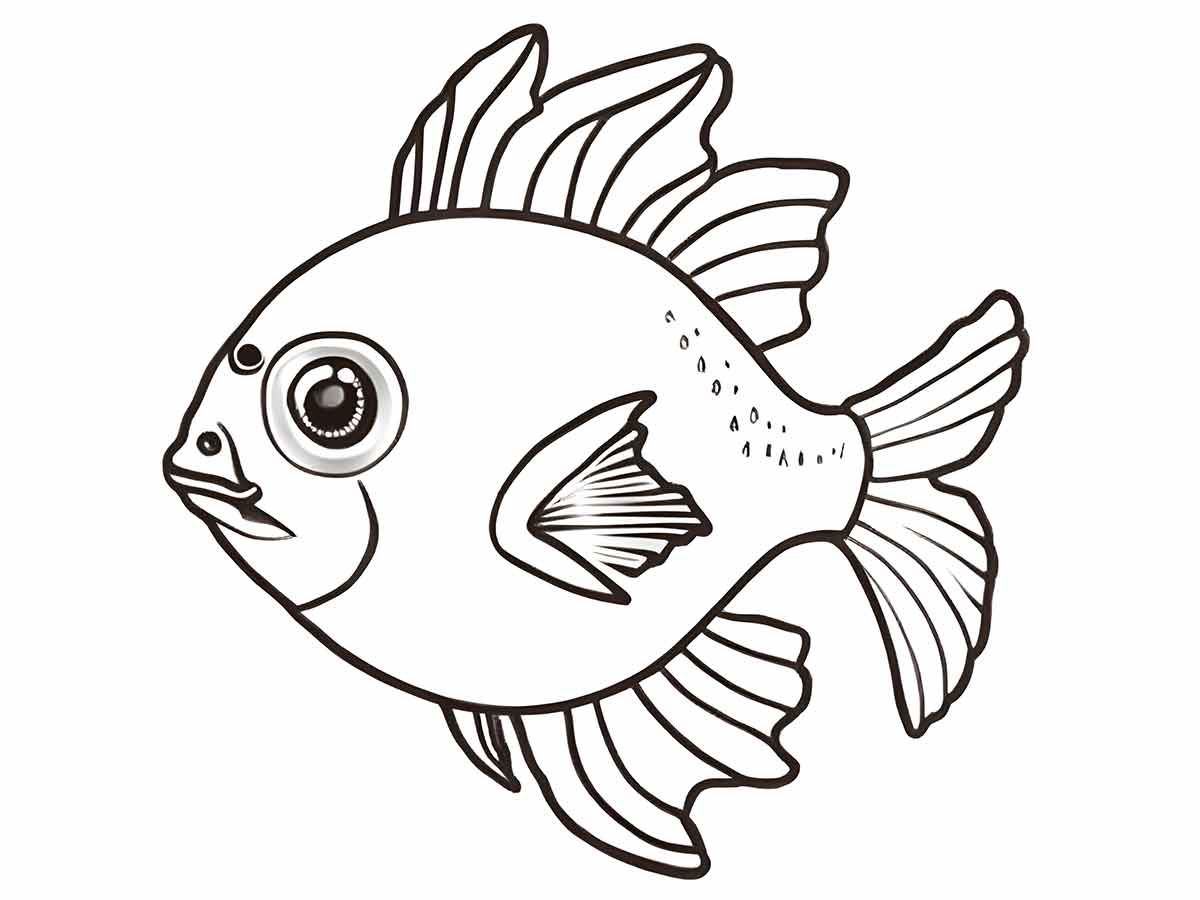 Desenhos de peixe para colorir - atividades infantis