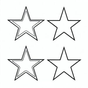 Desenhos de estrelas para imprimir e colorir