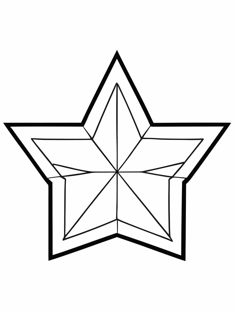 Desenhos de estrelas para colorir e criar decorações de parede