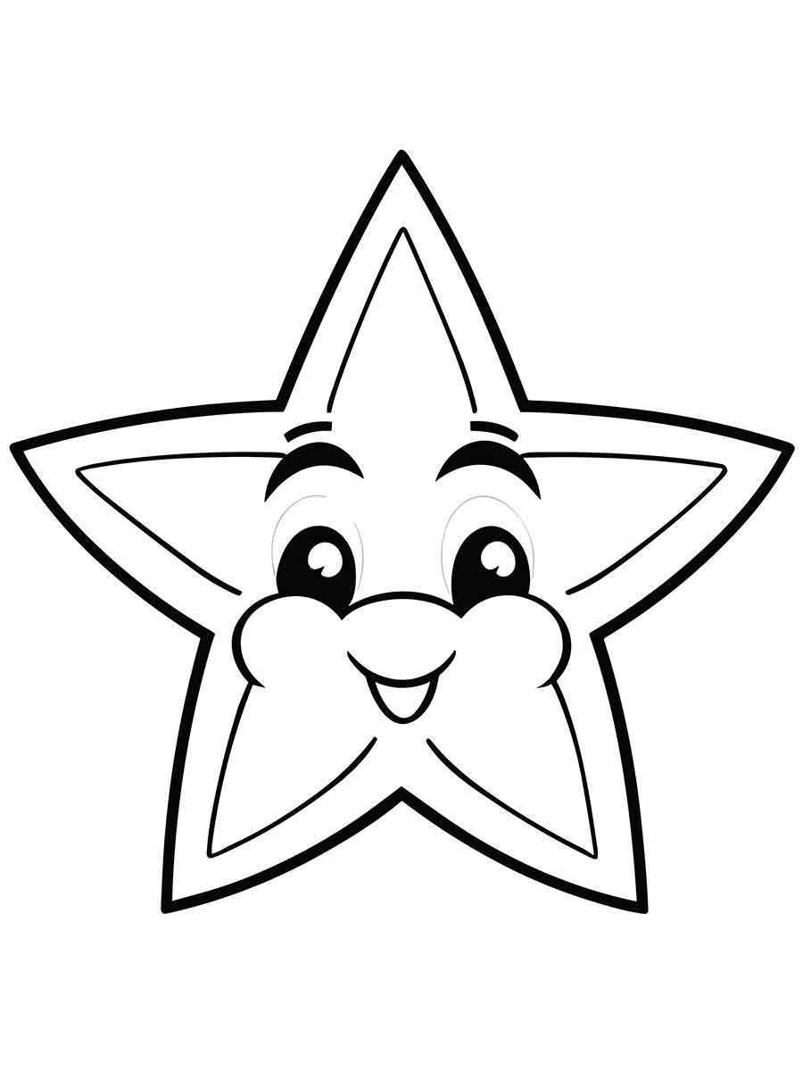 Estrela para colorir e personalizar