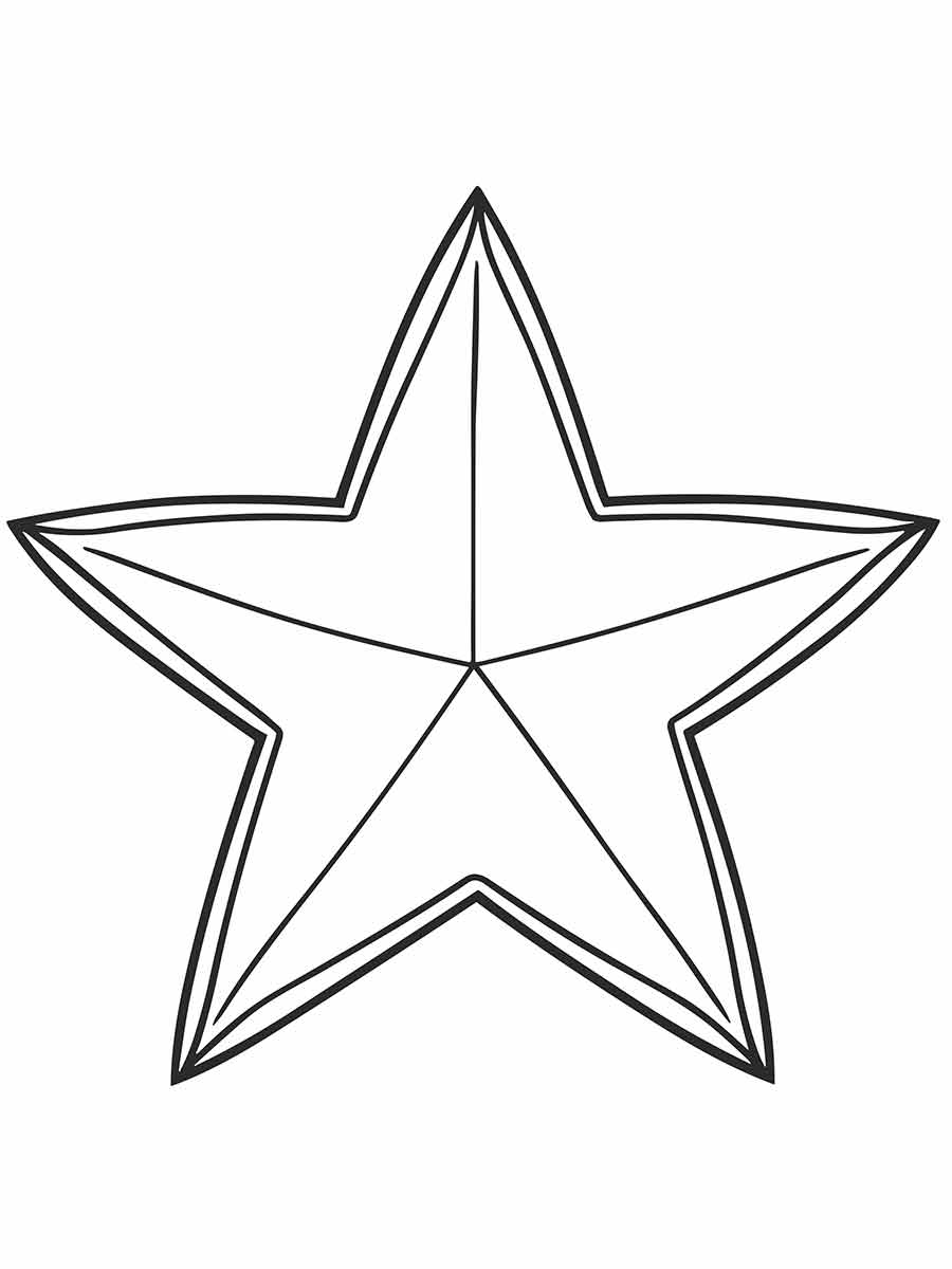 Desenho de estrela-do-mar para colorir