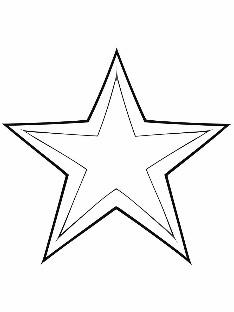Desenhos para colorir de estrela em 3d para colorir 