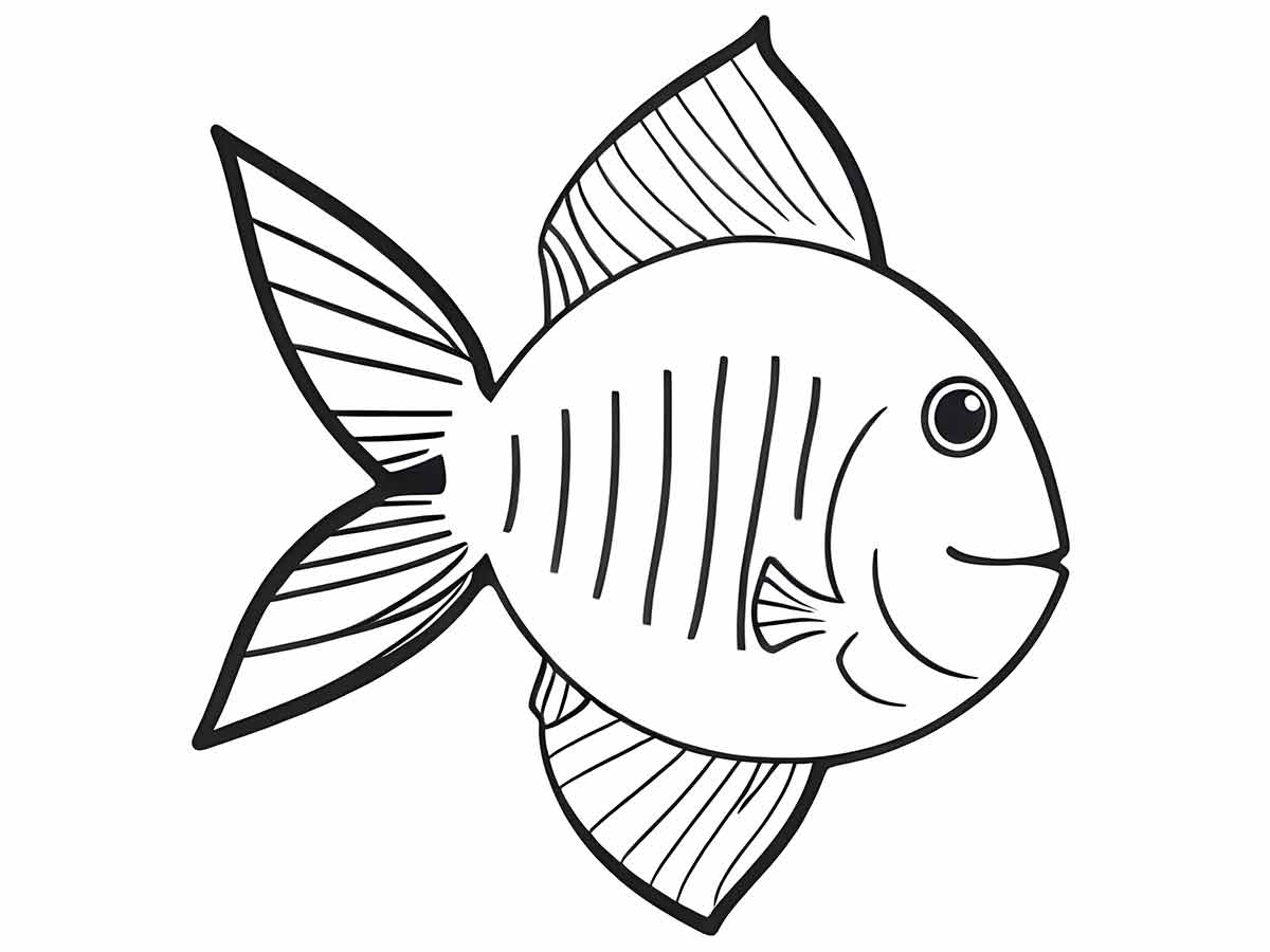 Imagem de um peixe para colorir