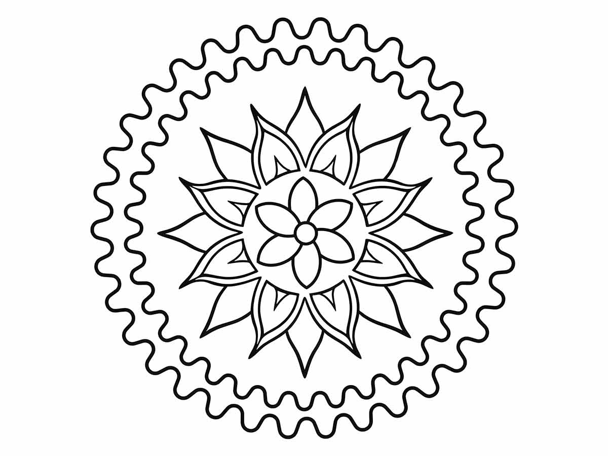 Mandala para colorir infantil 1