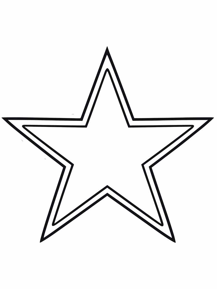 Desenho de Estrela para Pintar Imprimir e Colorir