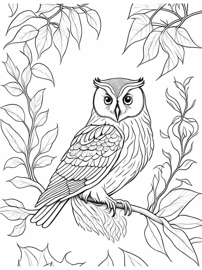 Owl Coloring Page