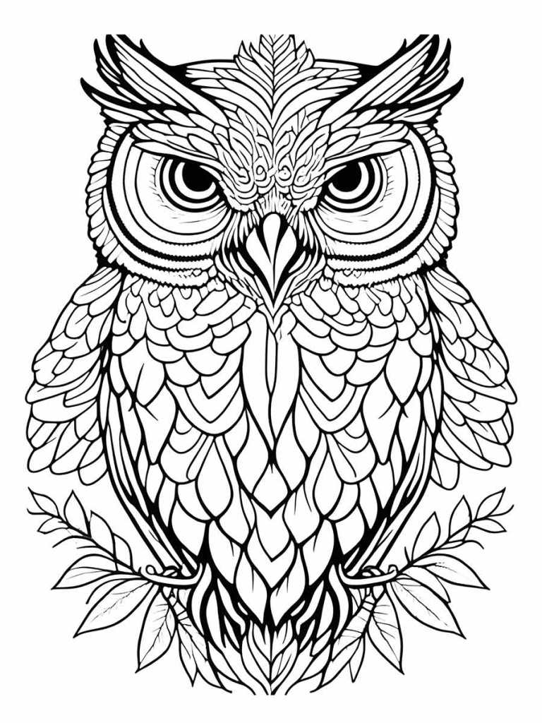 Owl Coloring Page