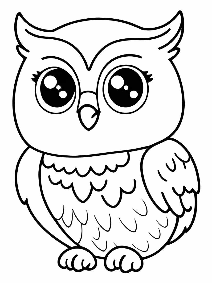 Owl Coloring Page to Print