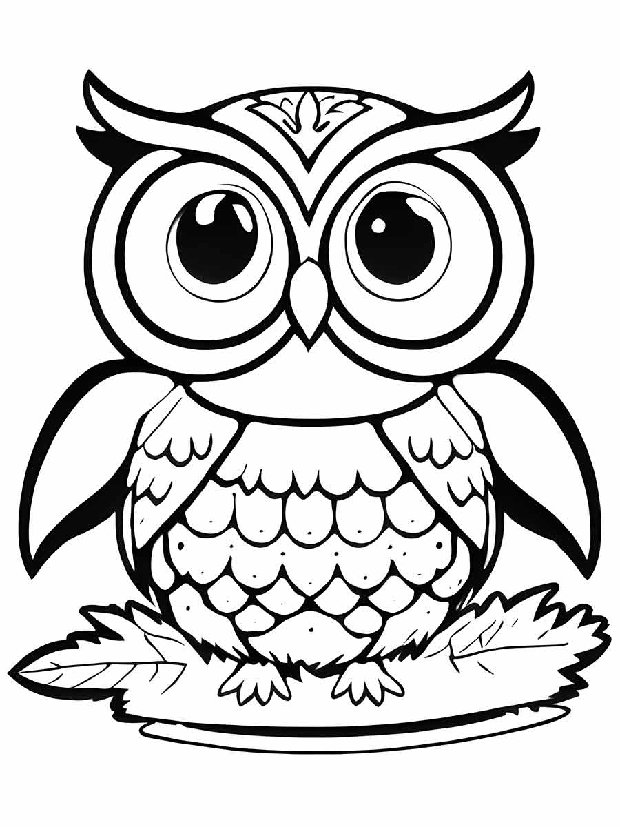 Owl Coloring Page for School Activities