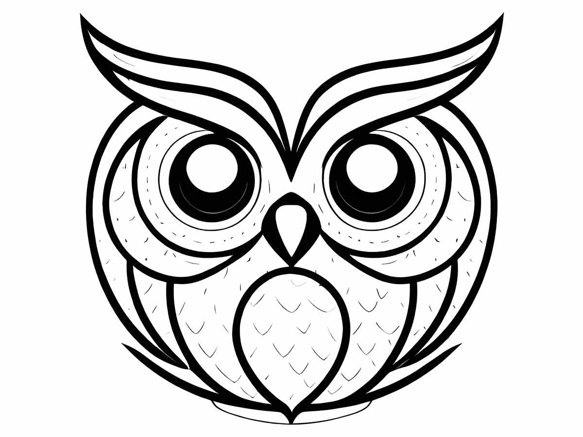 Owl Coloring Page to Stimulate Kids Imagination