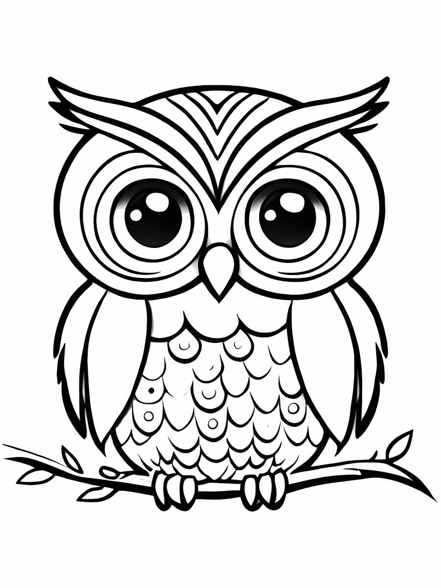 Owl Coloring Page