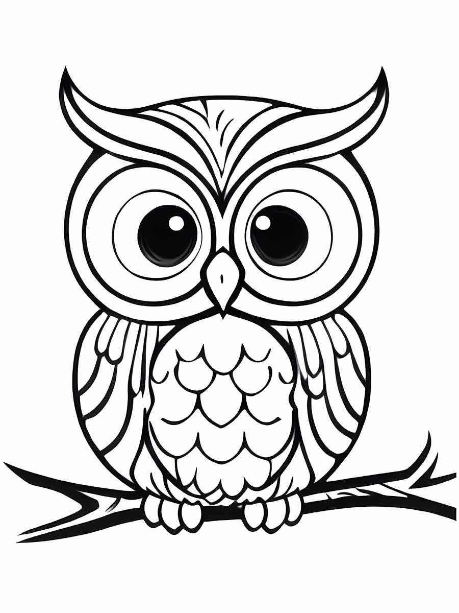 Owl Coloring Pages