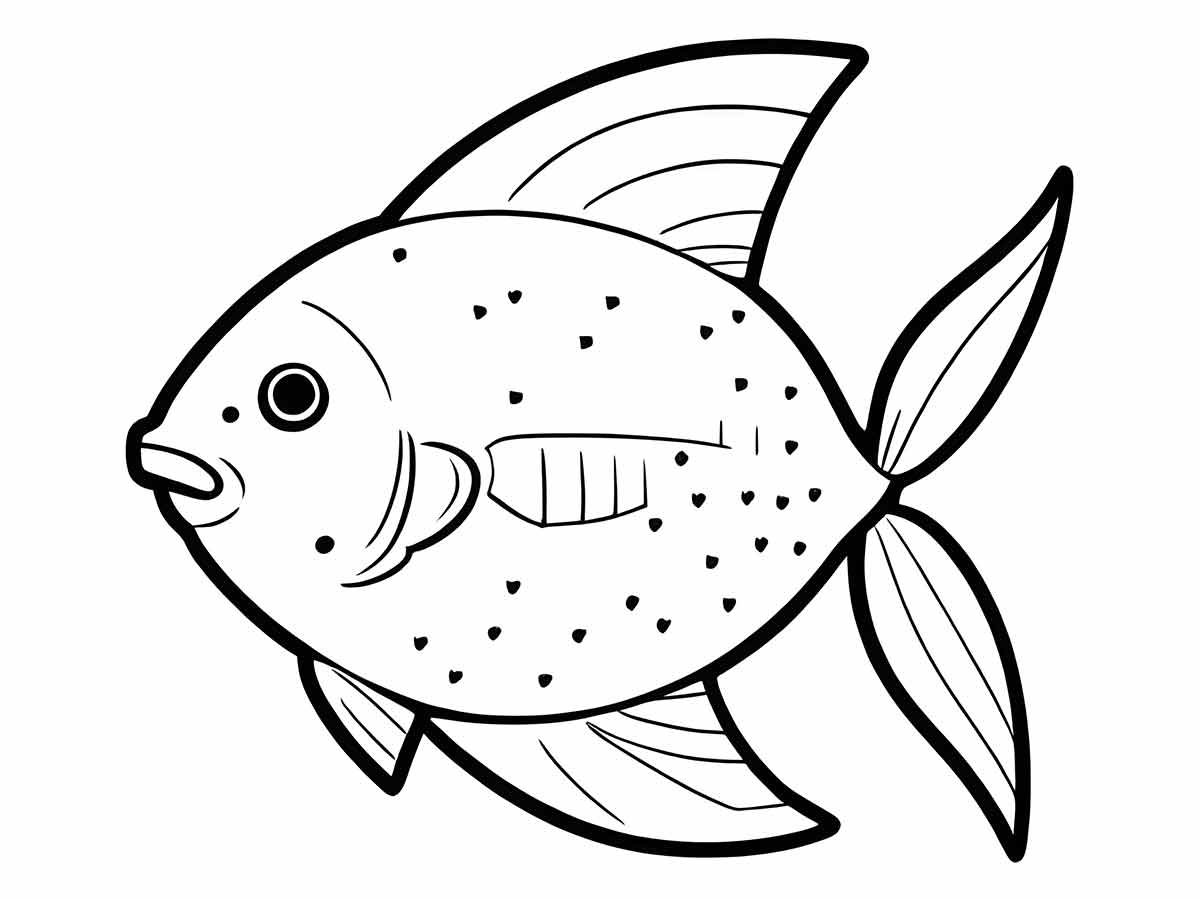 Peixe para colorir e recortar