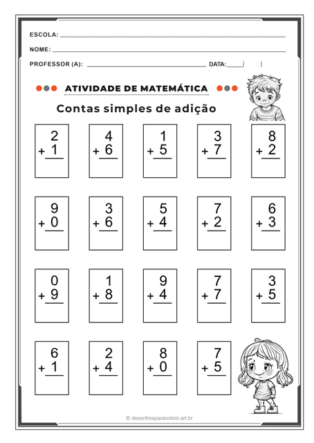 Atividades de Matemática 1° Ano para Imprimir