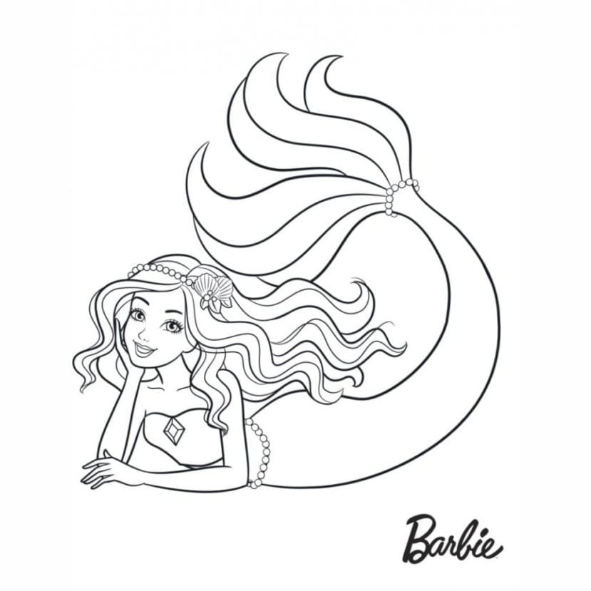 Barbie-Sereia-Desenho-pra-pintar-colorir-e-imprimi by schoolmaster30 on  DeviantArt