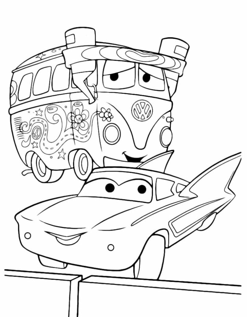 carros disney para colorir 2