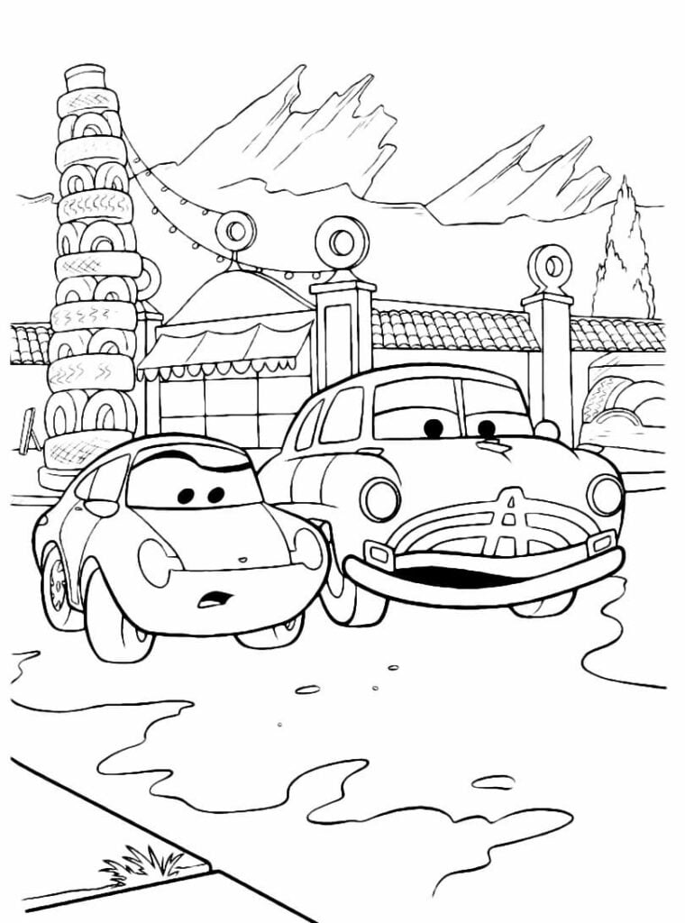 carros disney para colorir 7