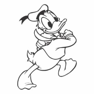 Desenho Pato Donald para imprimir e colorir