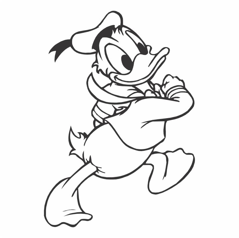 Pato Donald para imprimir e colorir