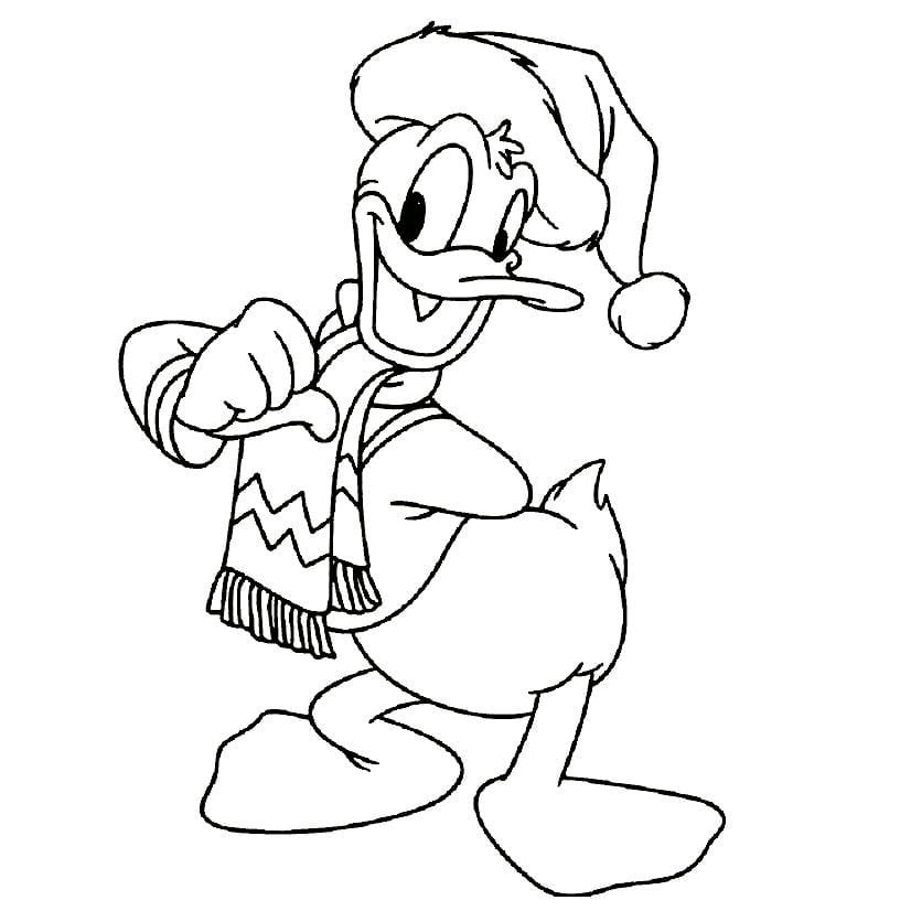 Desenho para imprimir e colorir Pato Donald