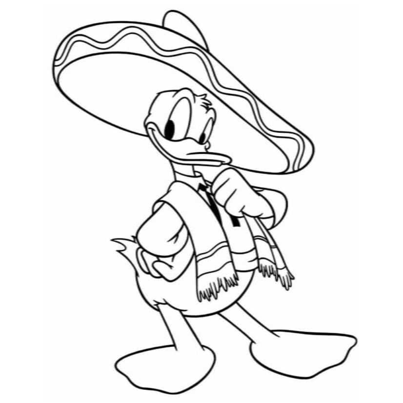 Desenhos para colorir Pintar do Pato Donald