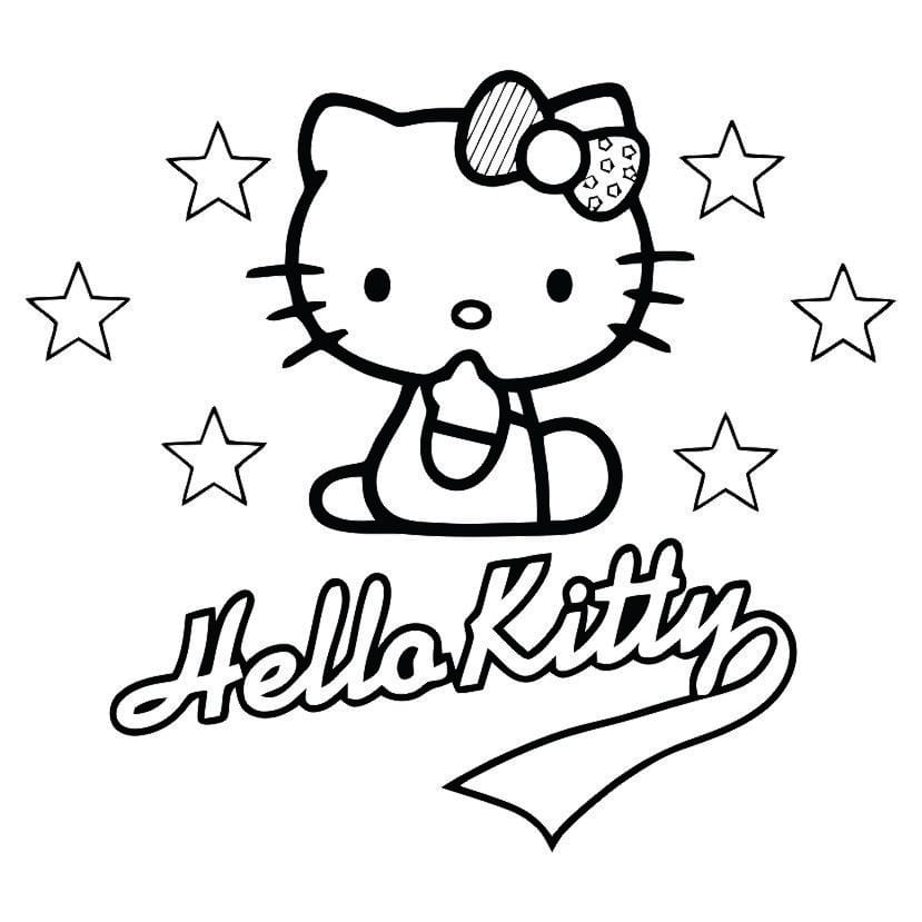 Hello Kitty coloring page