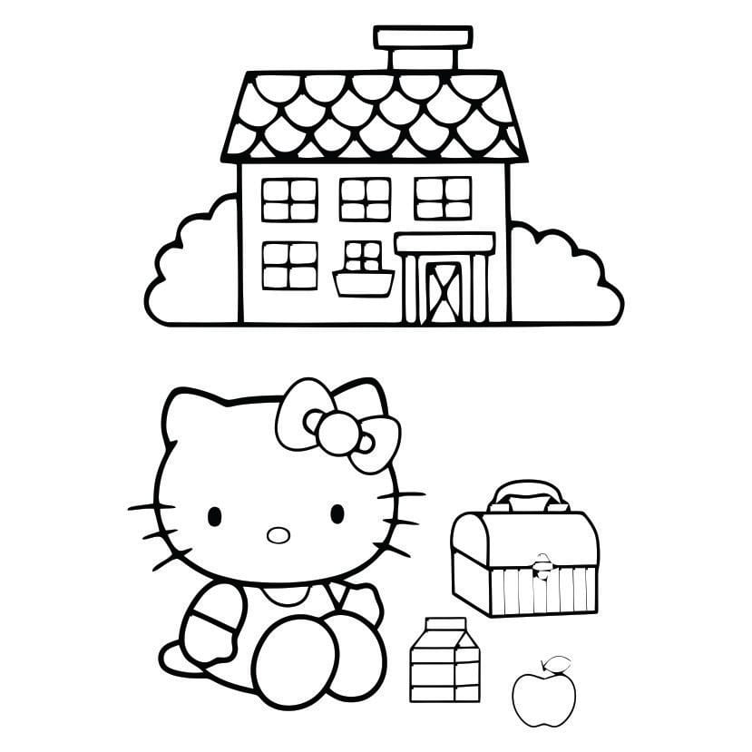 Hello Kitty coloring page