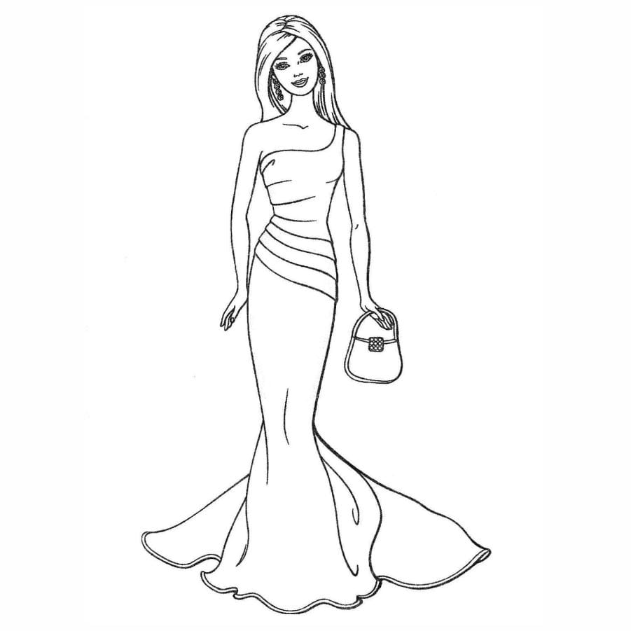 Desenho para colorir da Barbie - 29