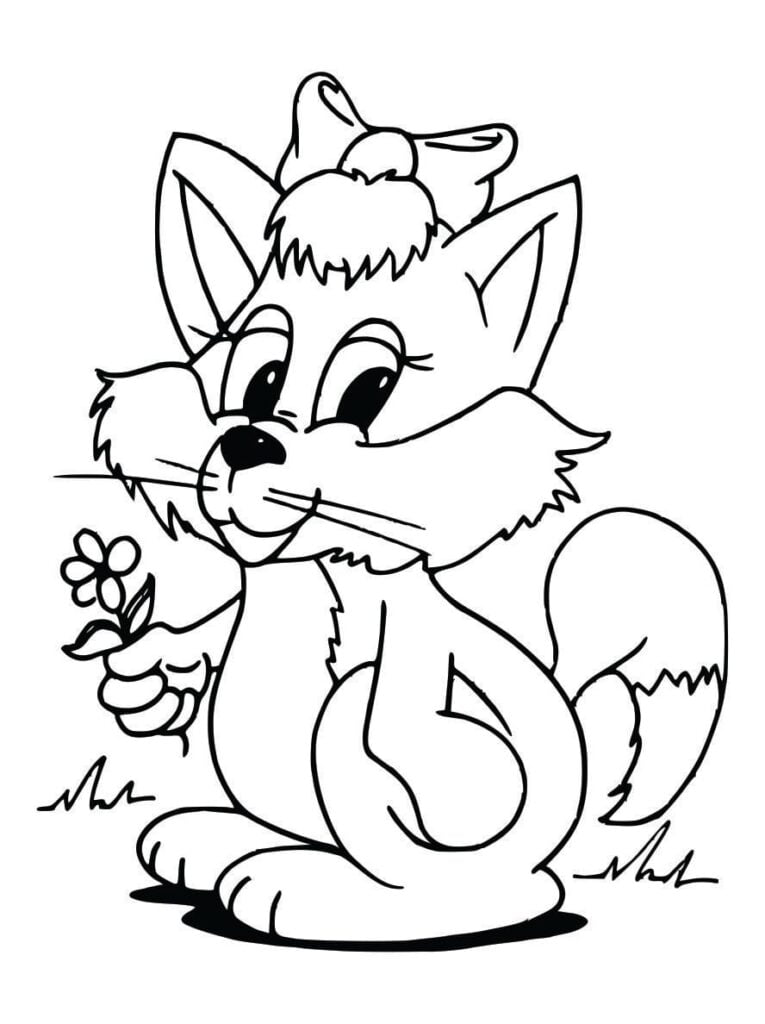 desenho para colorir de gato 46