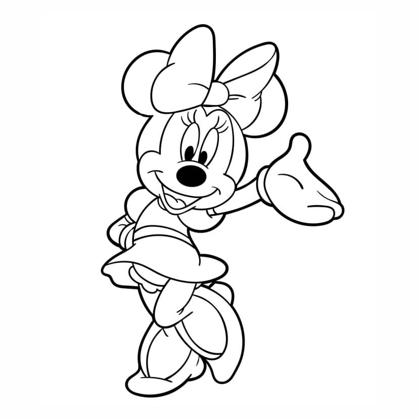 desenho para colorir minnie 2