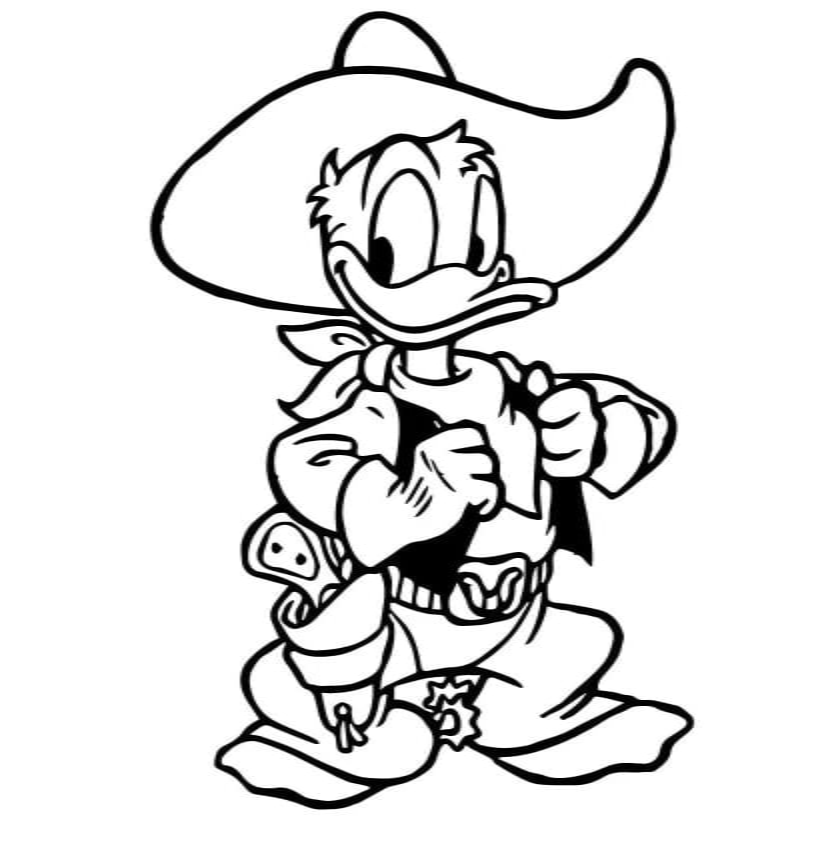 Desenhos do Pato Donald para colorir - Bora Colorir