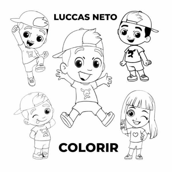 Desenho Para Colorir Luccas Neto - Atividades Educativas