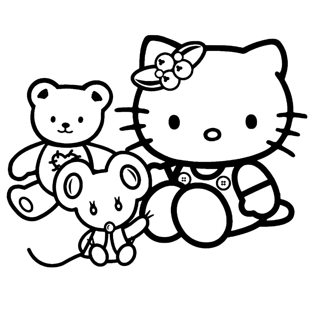 Hello Kitty coloring page