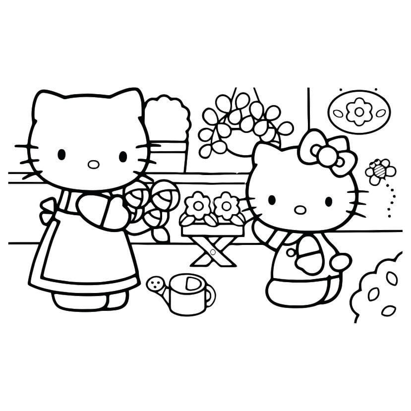 Hello Kitty coloring page