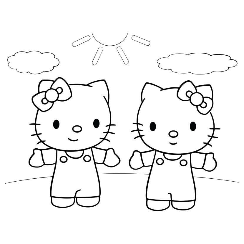 Hello Kitty coloring page