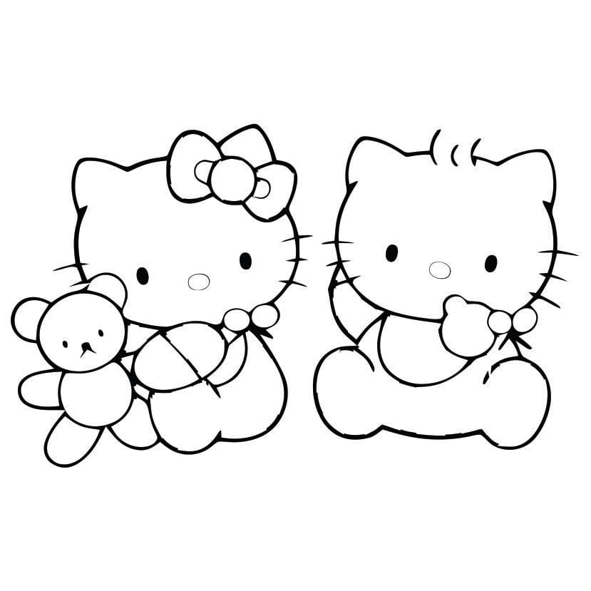 Hello Kitty coloring page