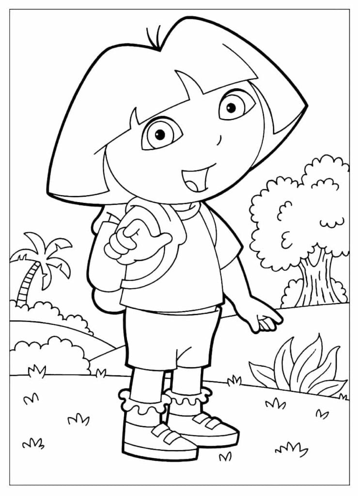 imagens dora aventureira para colorir