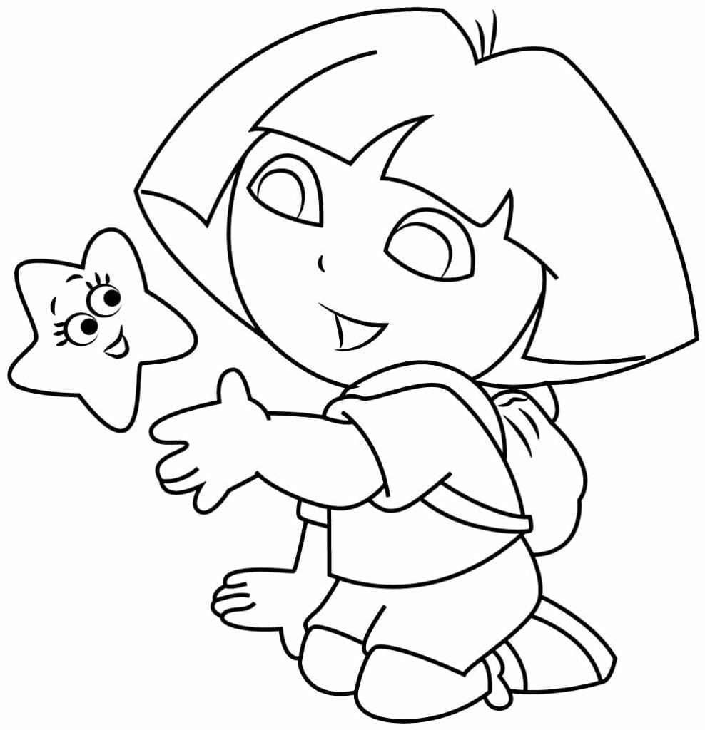 dora para colorir