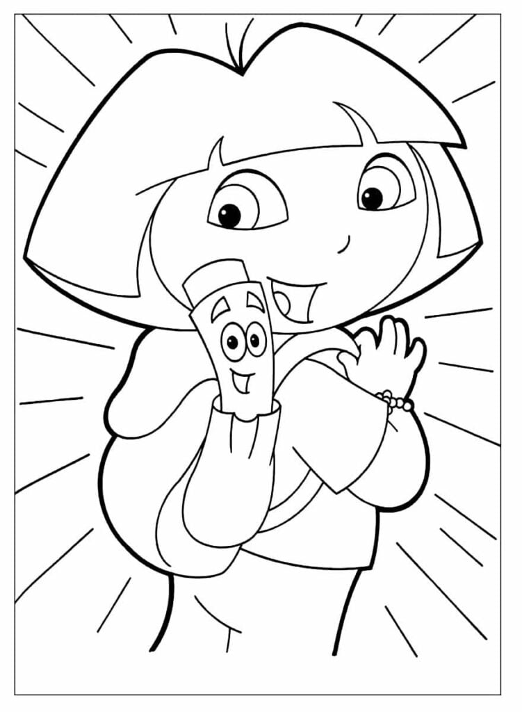 dora aventureira para colorir 45