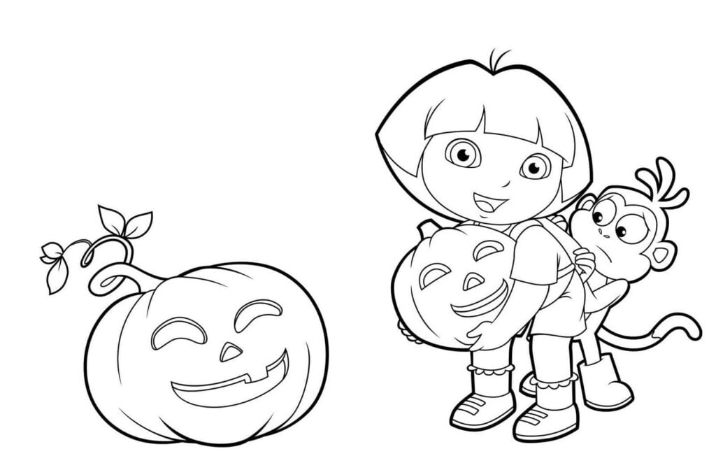 desenho para colorir dora aventureira