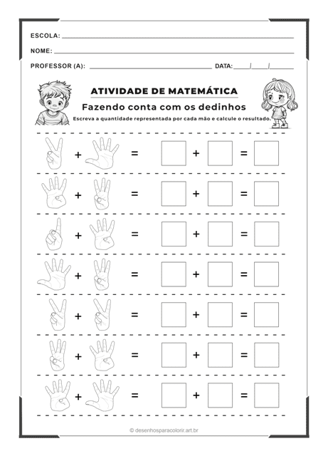 Fazendo conta com os dedinhos